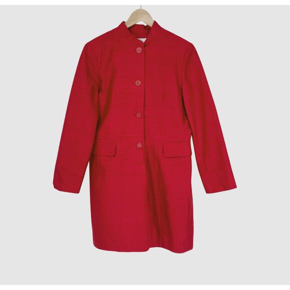 Vintage Bob Mackie 100% Silk Evening Jacket Red Size 8 - Picture 1 of 7